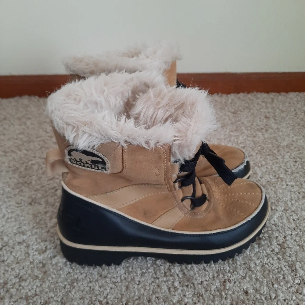 Sorel Tovoli II Suede Curry Tan Waterproof Winter Snow Boots NL2089-373 Size 5